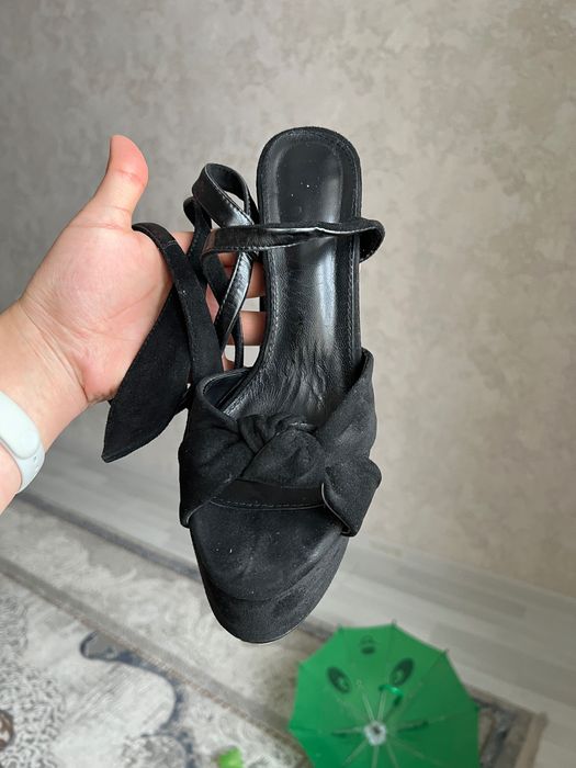 замшевые туфли на платформе