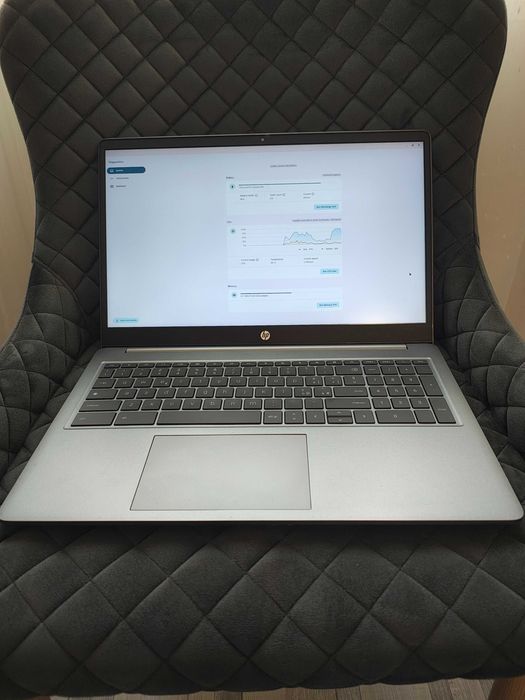 Laptop HP Chromebook 15a, ecran 15.6" FullHD IPS, Intel Core i3-N305, 8GB RAM, 128GB UFS, Chrome OS