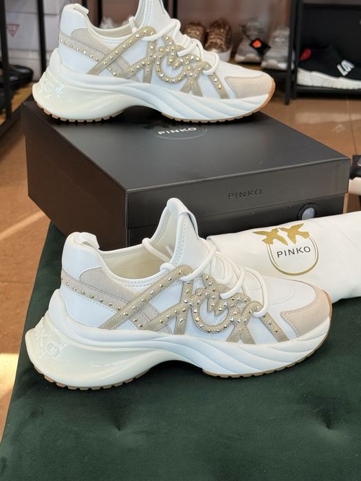 PINKO Ariel Оригинални Дамски Сникърси – Бели | Размери 36–41
