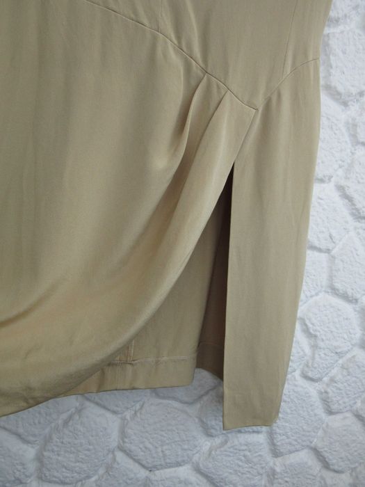 Rochie matase naturala bej nude crem Rena Lange