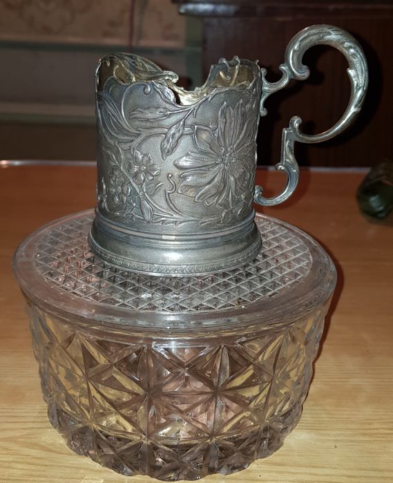 Антикварные Подстаканники. Серебро 84 пробы. Цена за пару 2 штук