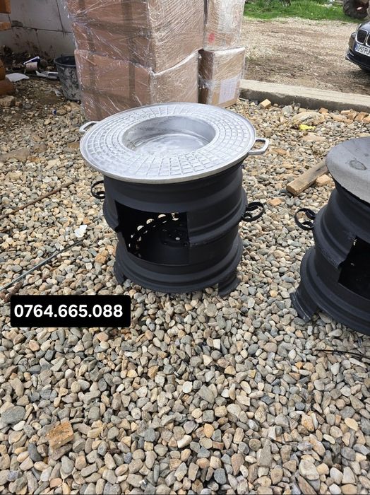 Gratar disc din aluminiu cu oala 50cm