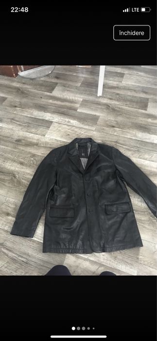 Sacou de piele de barbati David More marimea 54, XL