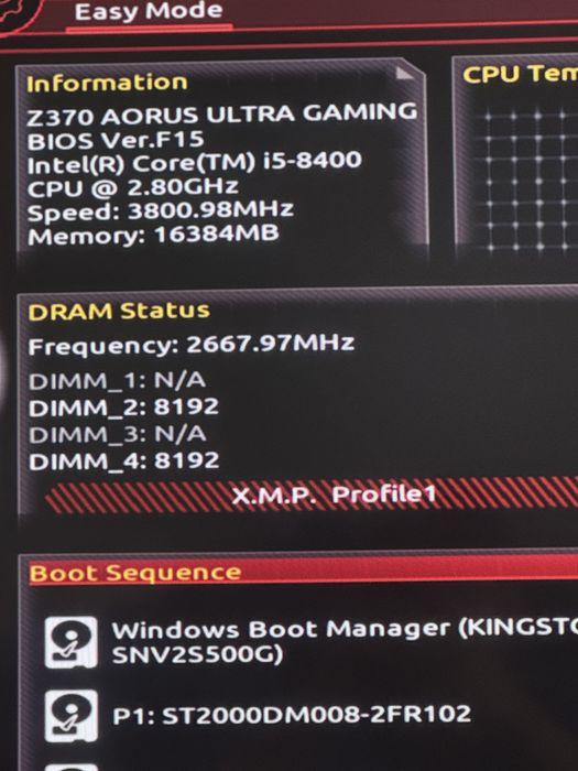 Placa de baza Gigabyte AORUS Z370 Ultra Gaming 2.0