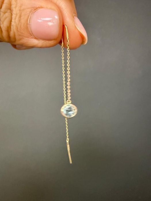 золотые серьги с топазами