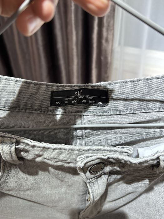 Брючки серые джинс для девушек slfe mex28
