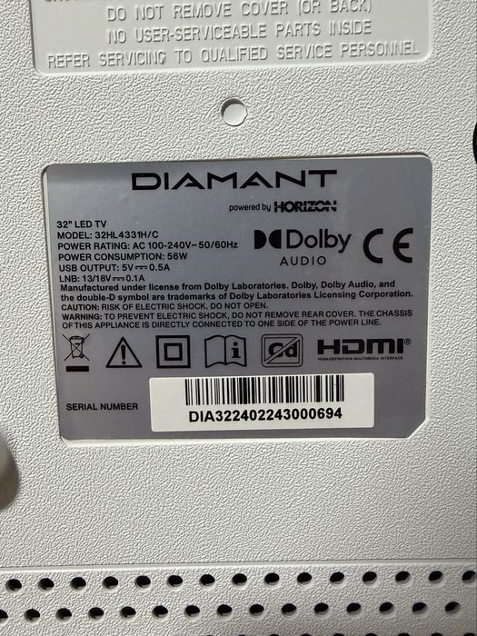Televizor diamant ecran spart 32’’