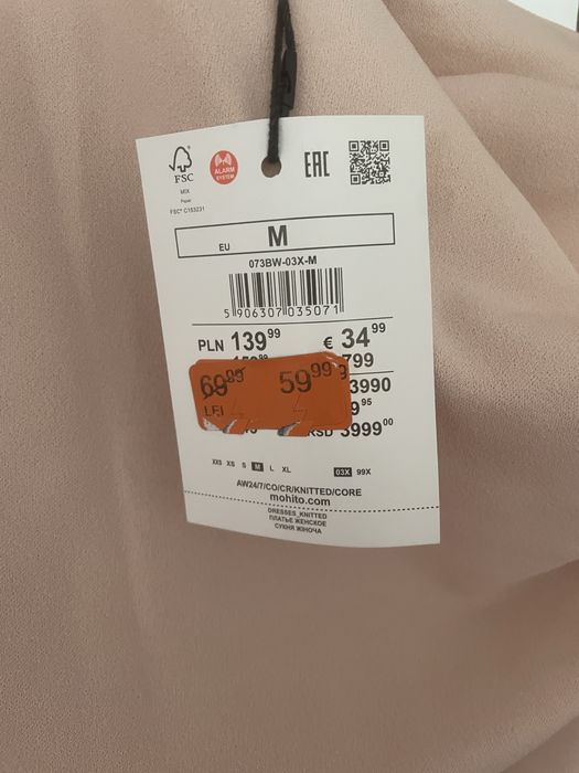 Salopeta eleganta Mohito roz pudra marimea M