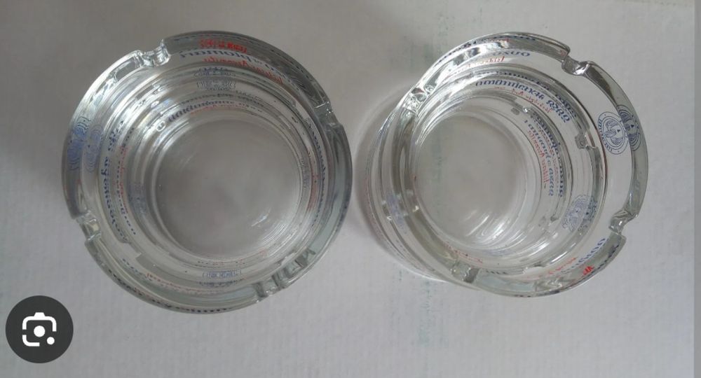 НОВИ Стъклени Пепелници - 6 бр