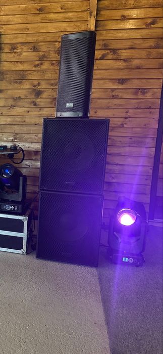 Sistem sunet activ ( boxe active )  : 2 boxe solton aart 88a +4 subwooferi fun generation 15 inch + procesor sunet  digital das electronics 26