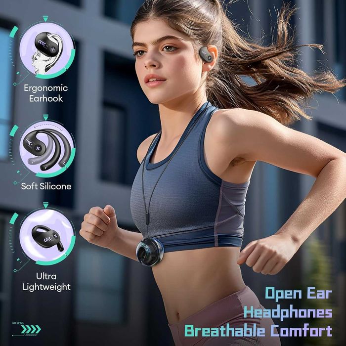 Слушалки с отворено ухо ZOMBIES CAT, безжични HiFi стерео 60H IPX5