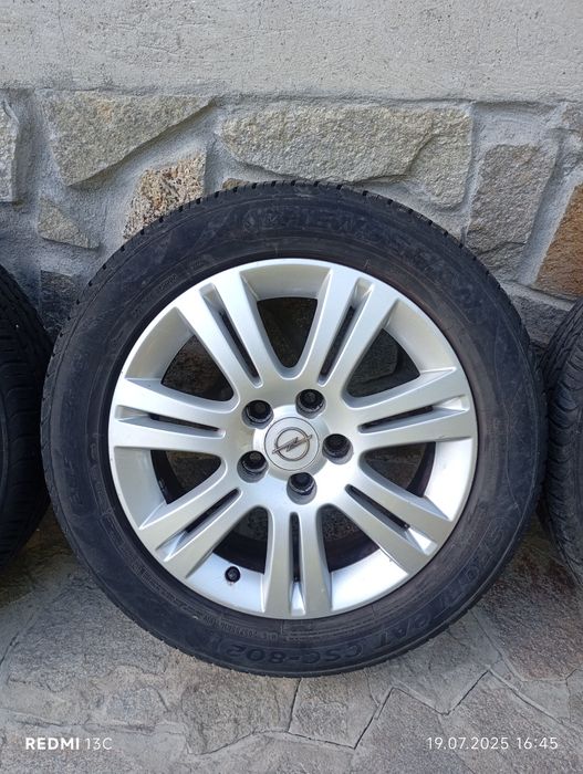 16"Джанти Опел  с нови летни гуми 205/55/16