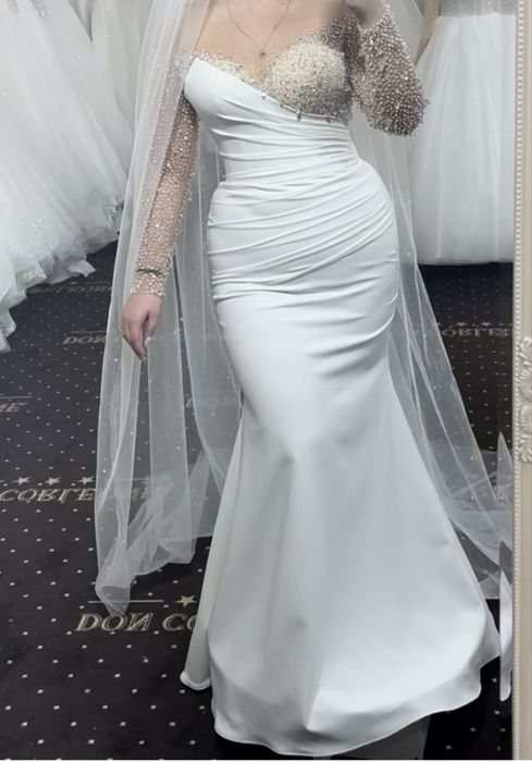 Rochie de mireasa cu trena detasabila