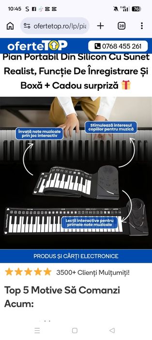 Pian portabil din silicon