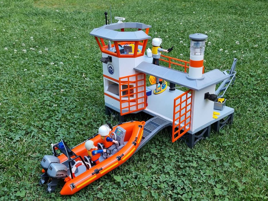 Playmobil 5539 Paza de Coasta Statie Salvamar cu barca