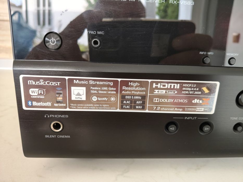 Yamaha RX-V 583 AV receiver stereo / multicanal, wifi, Spotify, internet radio, ca și nou cu ambalaj original