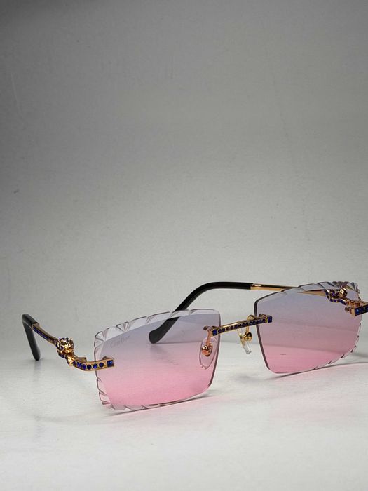 Ochelari Cartier Rimeless Diamond Cut Pink 20% reducere