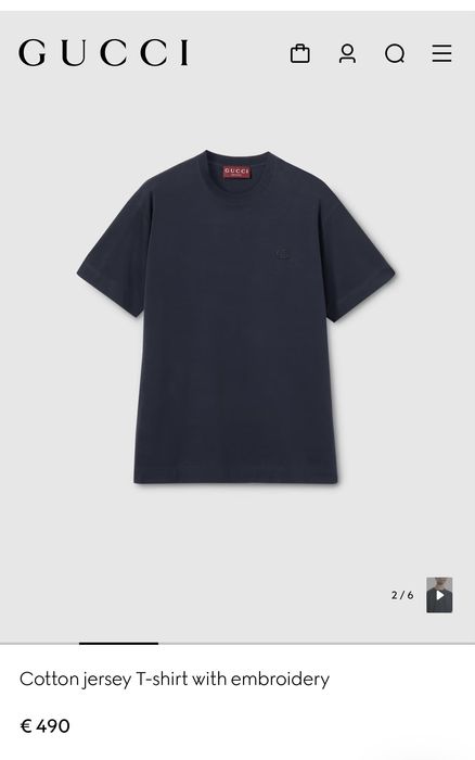 Тениска Gucci - Cotton jersey t-shirt with embroidery