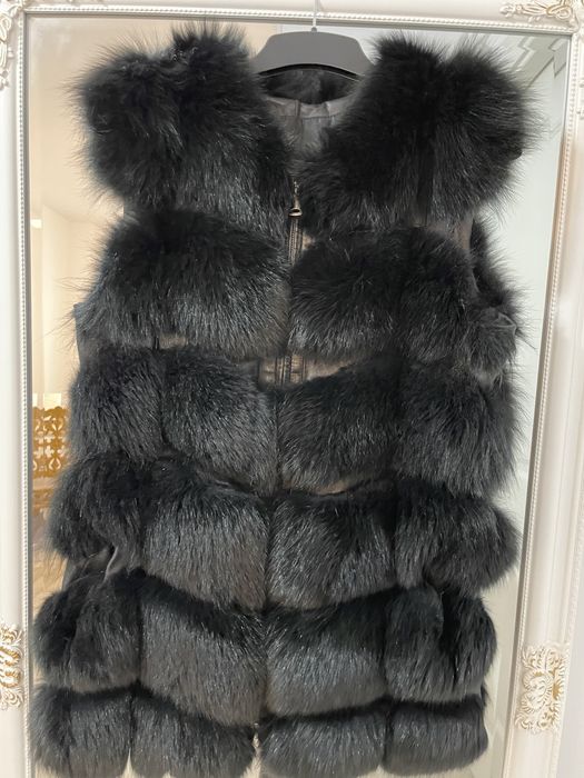 Vesta blana naturală vulpe