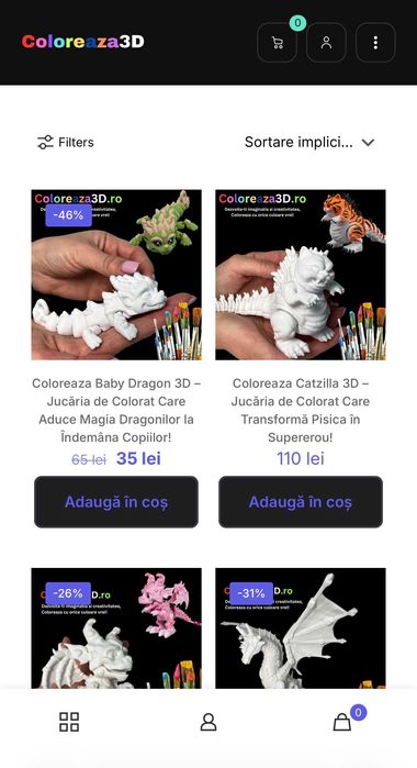 Afacere 3D completă la cheie – website + echipamente