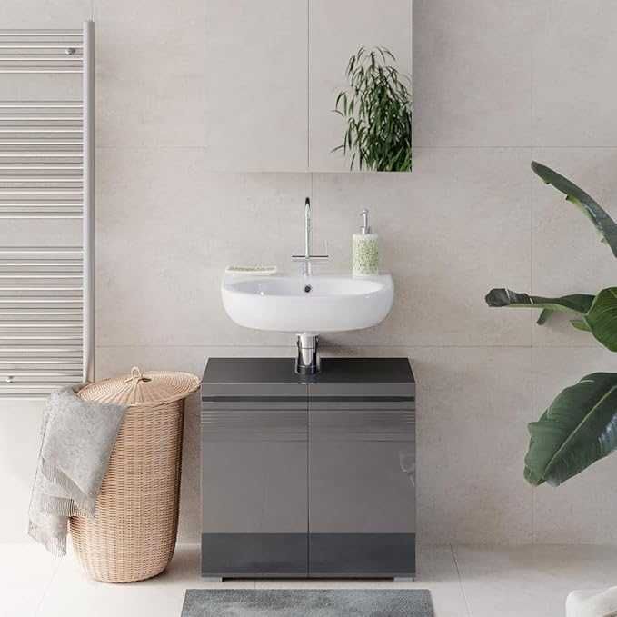 Vicco Freddy шкаф за тоалетна 60 x 56 см висок гланц антрацит