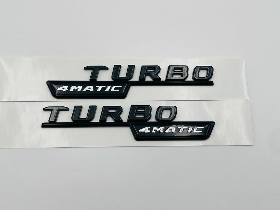 Embleme Compatibile Mercedes turbo 4matic negru