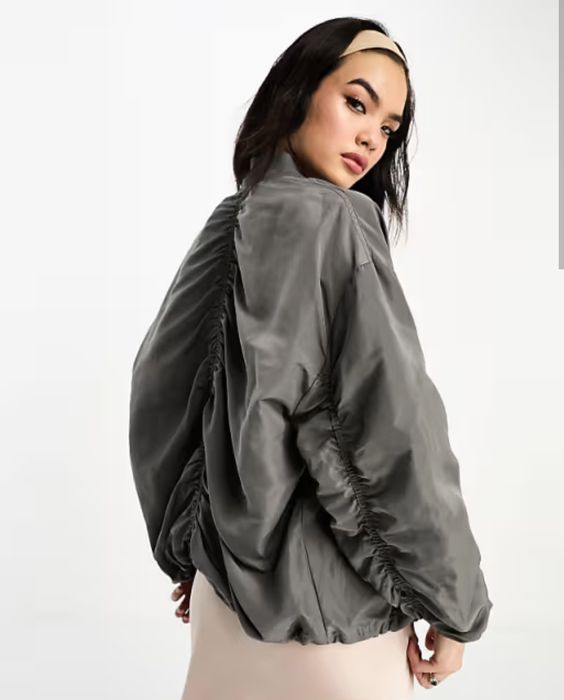 Серый бомбер из бершки