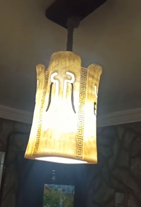 Люстра ручная работа.