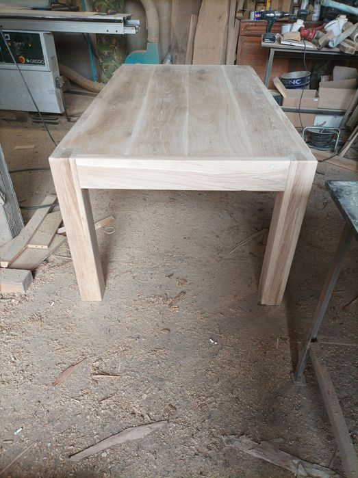 Масивна дъбова маса с дъбови крака 10/10