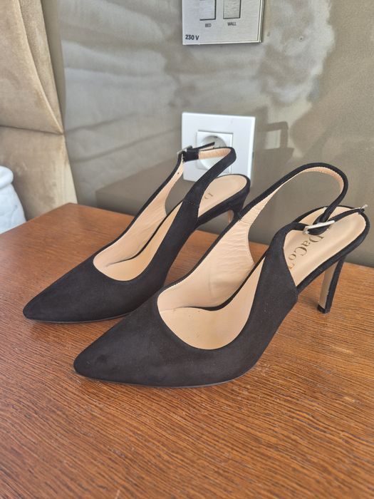 Sandale piele intoarsa naturala