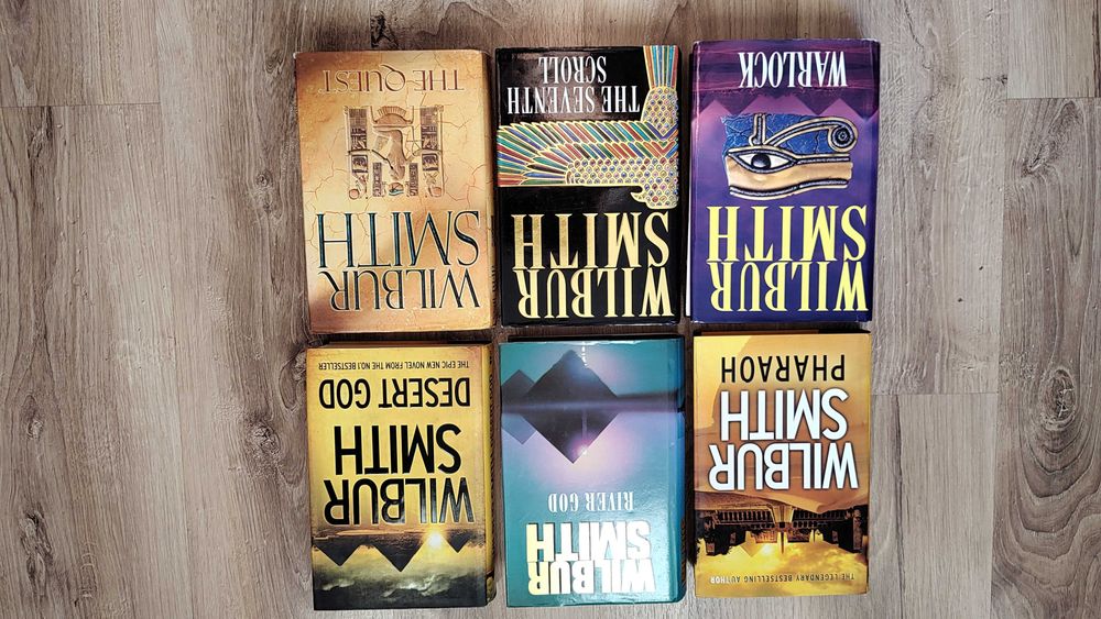 Wilbur Smith – seria Egiptul antic (Ancient Egypt), in limba engleza, hardcover, supracoperte, stare buna;