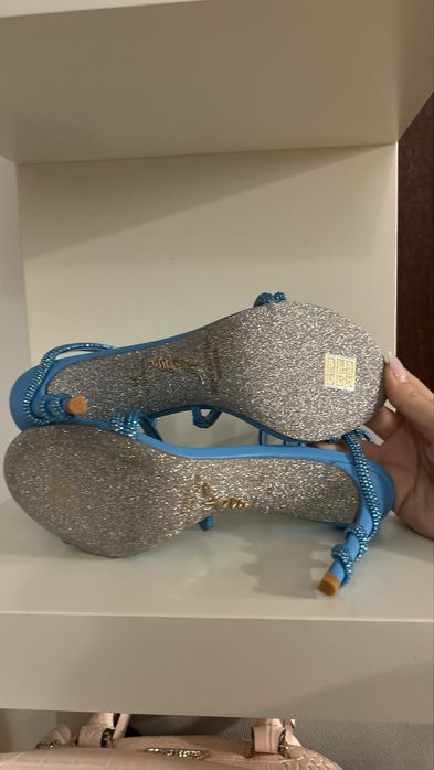 Sandale Rene caovilla piele naturala pe stoc