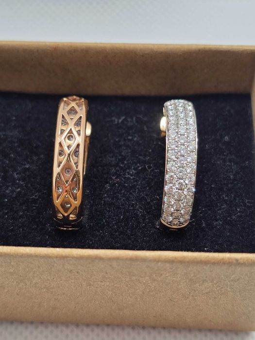 Cercei Aur 18 kt cu 3,32 ct diamante naturale