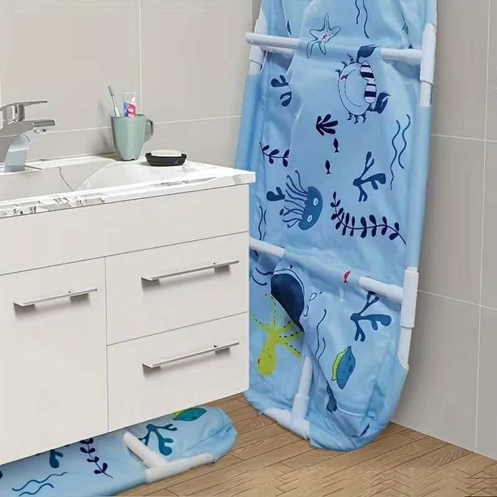 Сгъваема преносима вана XXL с възглавница и топлоизолация