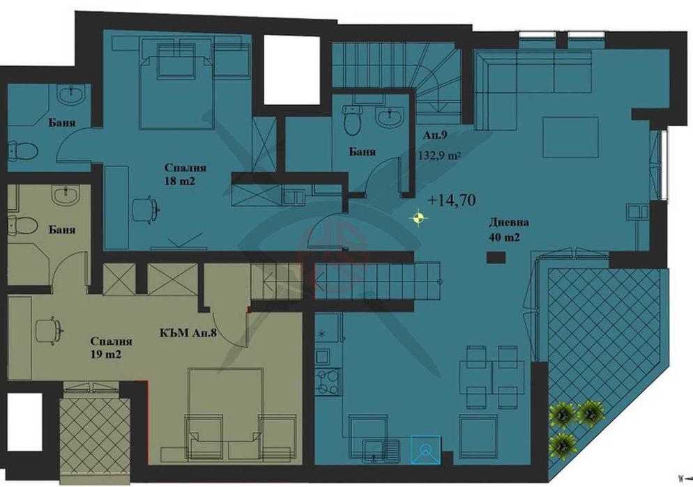 Мезонет в ж.к. Банишора № 1051 № 30396