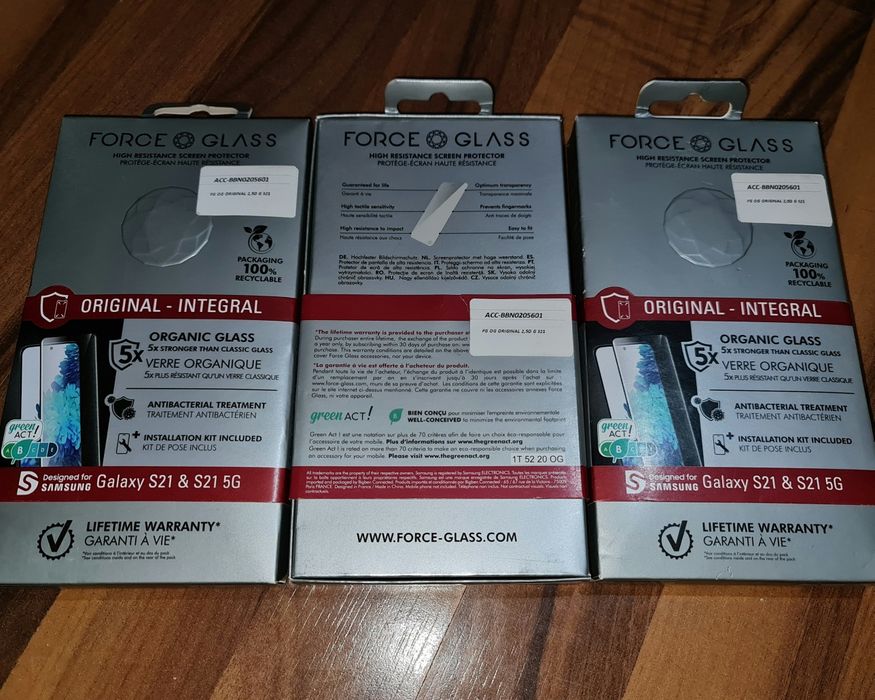 Folie sticla flexibila full cover originala Force Glass Samsung S21 5G