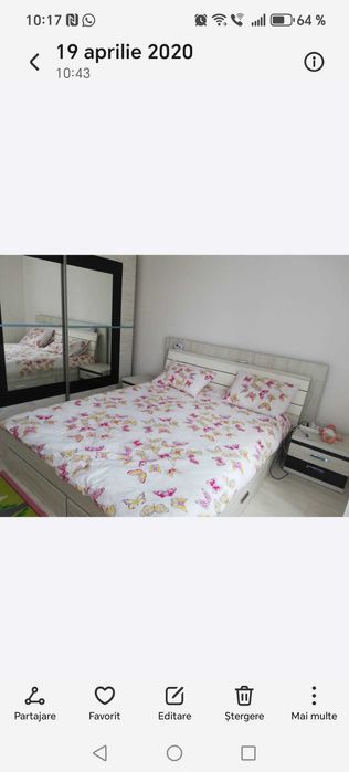 Pat matrimonial cu saltea