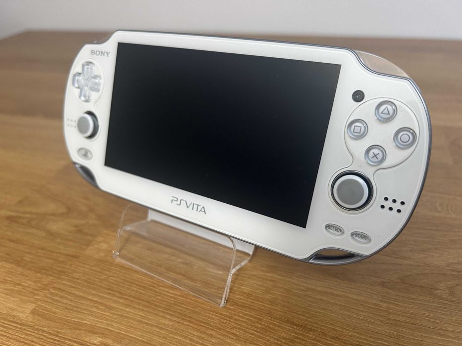 PS Vita OLED Crystal White modată — 128GB, ecran superb | Japonia