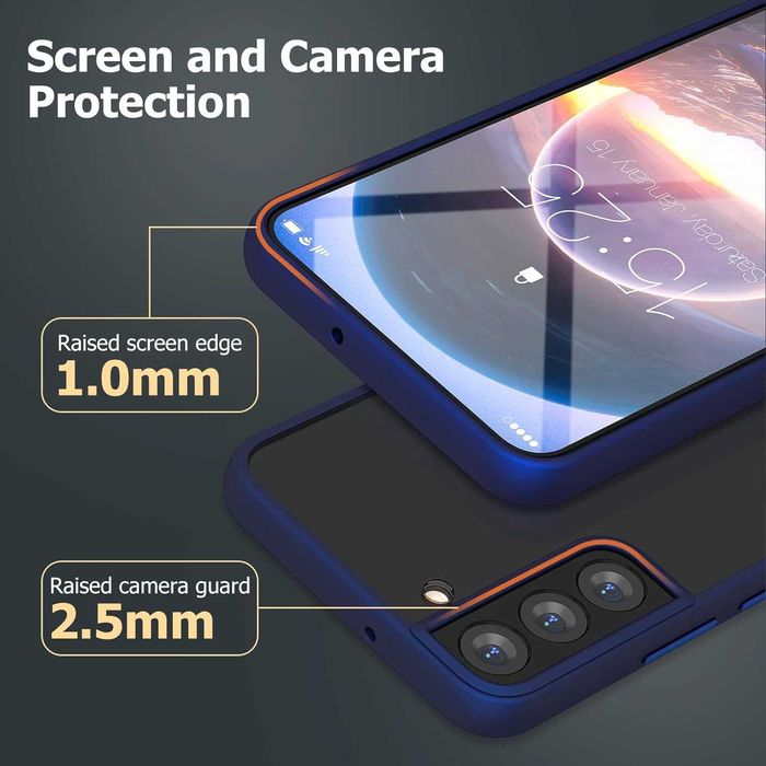 MATEPROX Husă transparentă Samsung Galaxy S22 rigidă,spate transparent