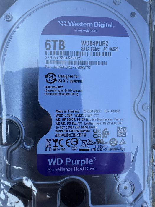 Hdd WD 6TB Purple