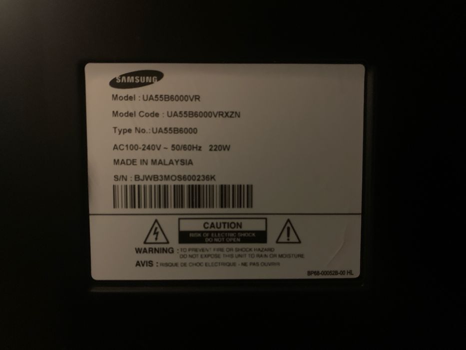 Б/У ТВ Samsung 55 дюймов с проблемами экрана (полосы)