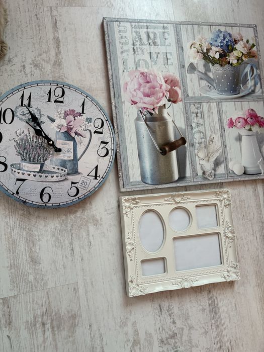 Винтидж аксесоари-часовник,рамка,картина