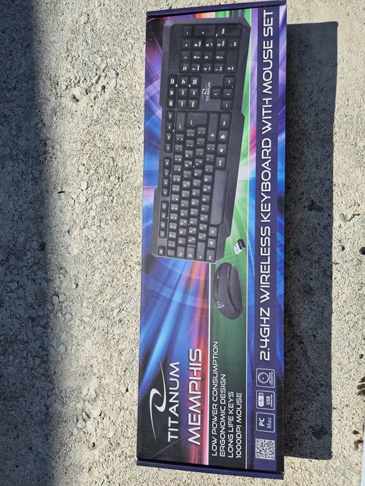 Безжичен комплект клавиатура и мишка