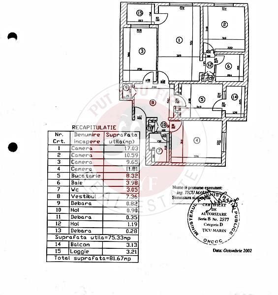 Ramnicul Sarat | Apartament 4 camere | Dec | 2 bai | 82mp | B13029