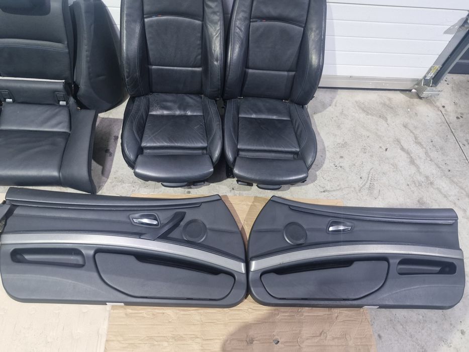 Scaune interior piele neagra recaro sport cu incalzire  bmw e92