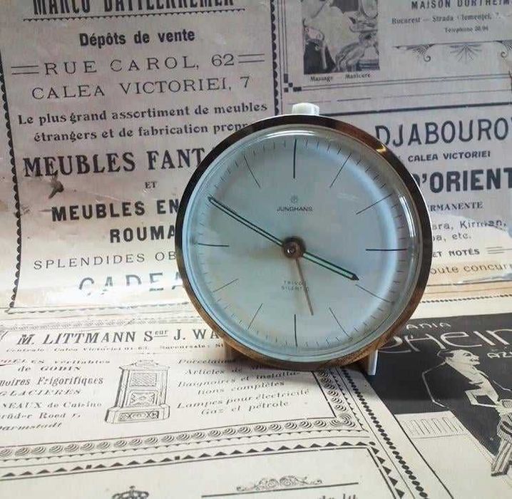 Ceas cu alarmă Junghans Trivox Silentic,  funcțional, anii 60, Germany