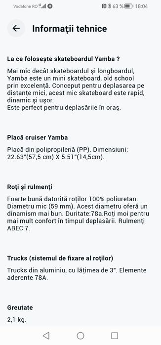 Pennyboard  skateboard Cruiser Yamba 100 Albastru-Corai