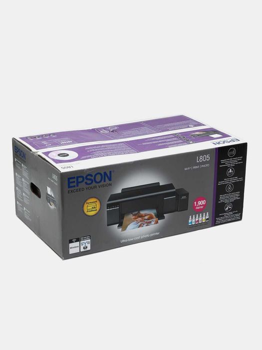 Принтер струйный Epson L805 A4 формате "печатает цветной"