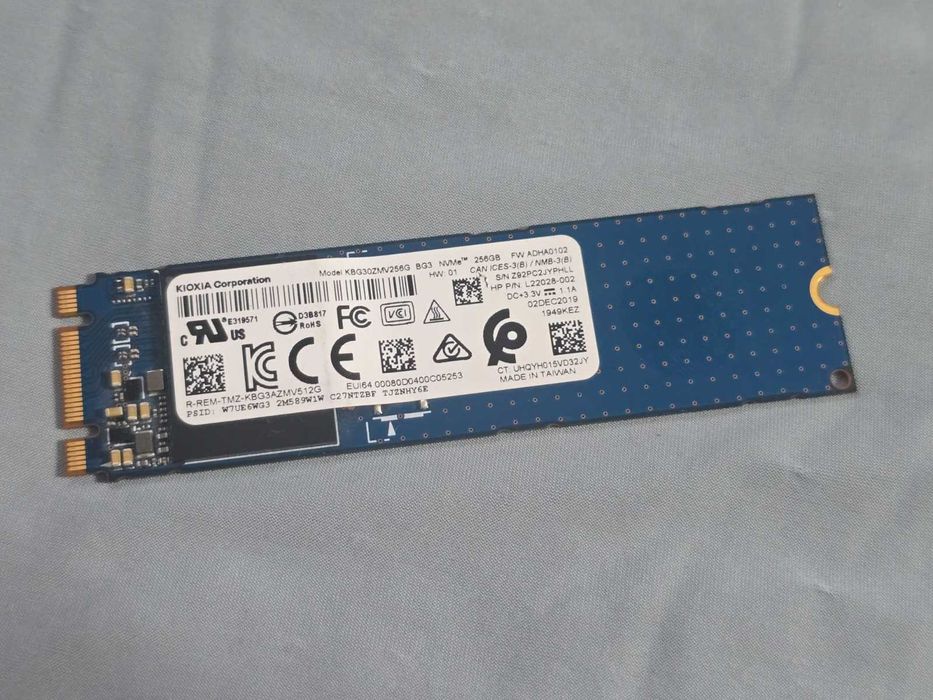 Solid State Drive SSD M.2 NVMe Kioxia 256GB KBG30ZMV256G PCIe Gen3 x2