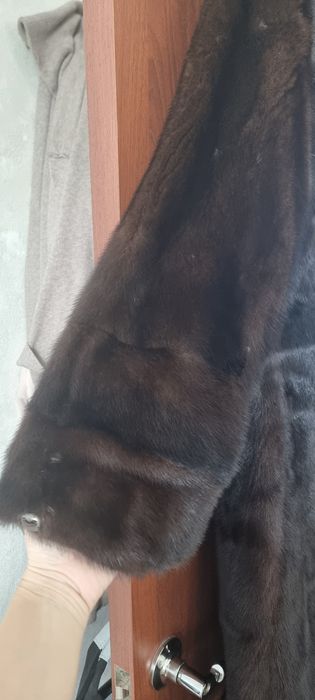 Норковая шуба с поясом